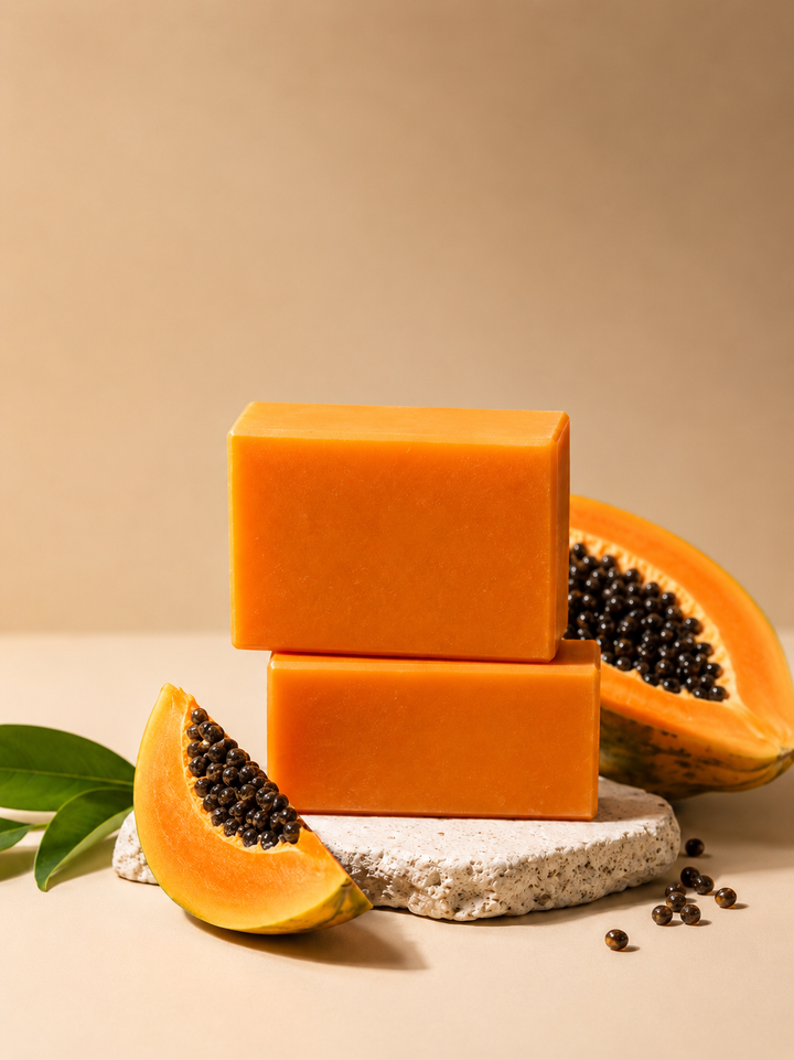 Vanika Papaya Soap with fresh papaya